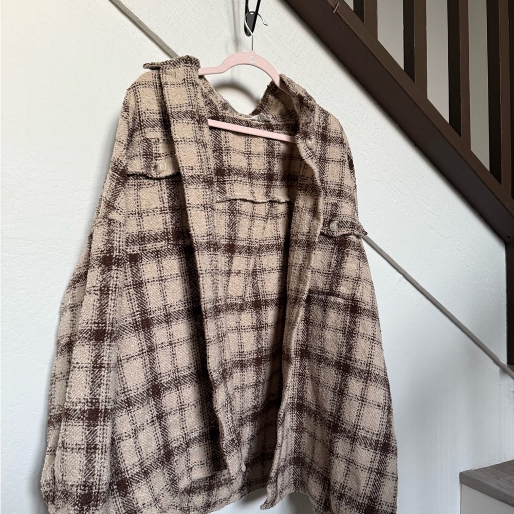 Amaryllis Checkered Brown and Cream Jacket